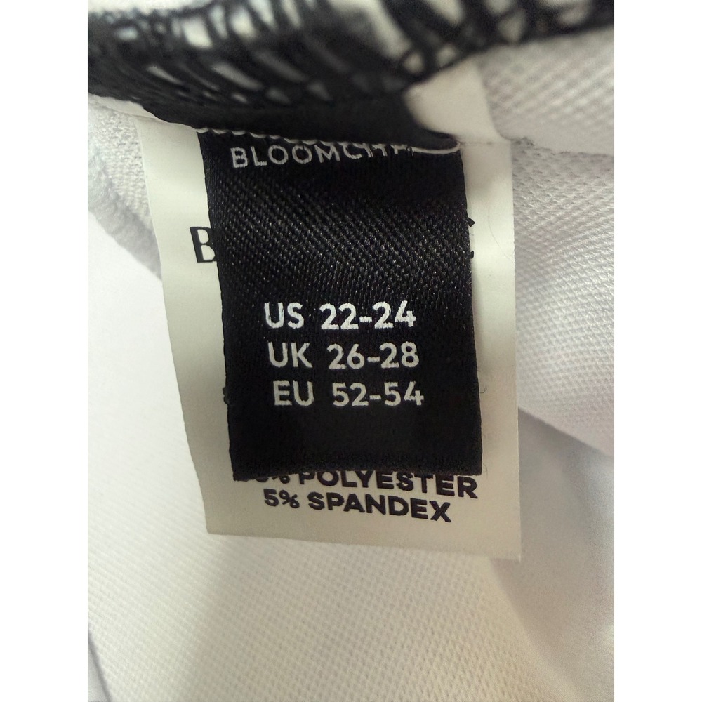 Bloomchic Women Black White Paisley Swim Dress Plus Size 22-24 2 Piece Swimsuit - Picture 3 of 5